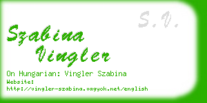 szabina vingler business card